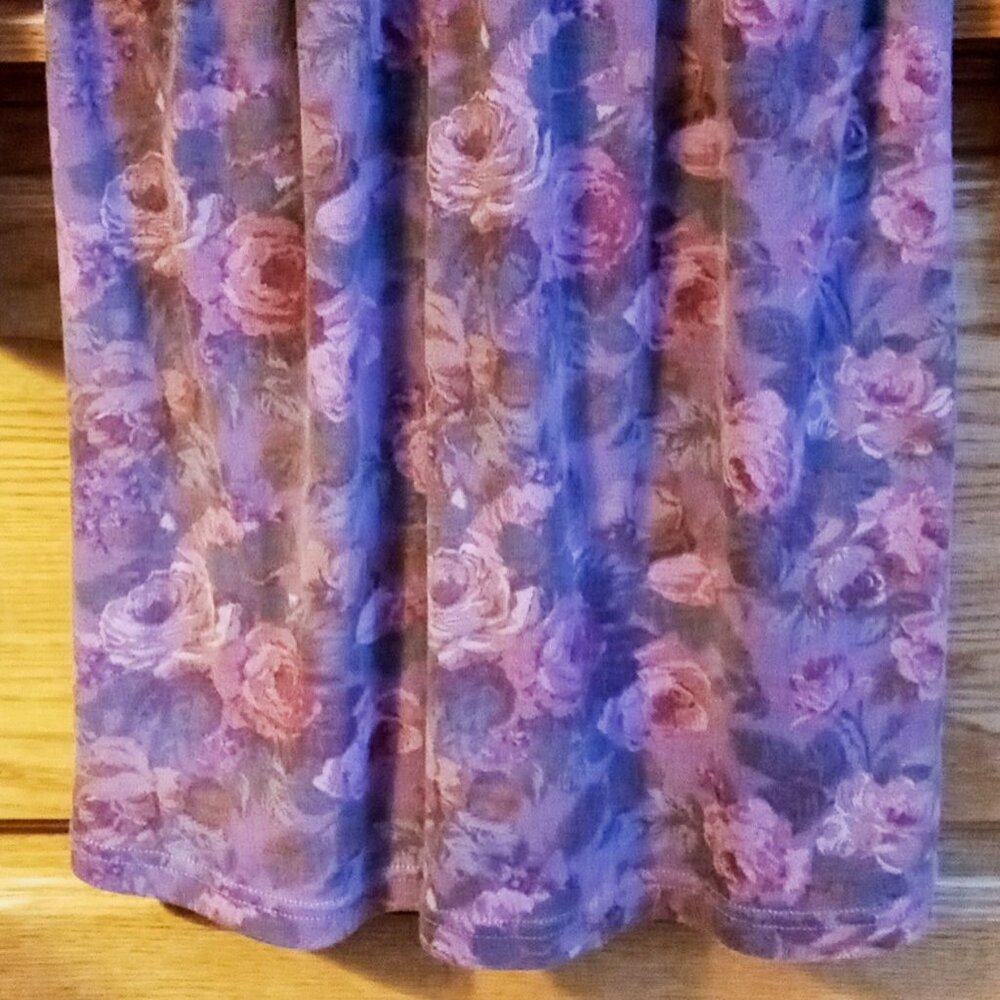 MODA INT'L Vintage Victoria's Secret 90s Plum Floral Empire Waist Tunic Dress - Picture 10 of 14